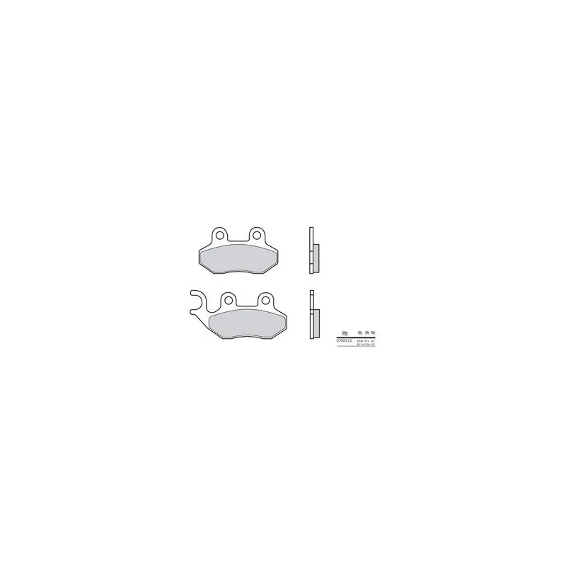 Plaquettes de frein BREMBO Scooter carbone céramique - 07005CC - piecemotoquad